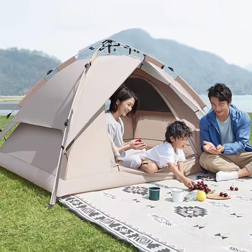 Carpa para camping tipo cúpula para 3-4 personas, khaki miniatura 3