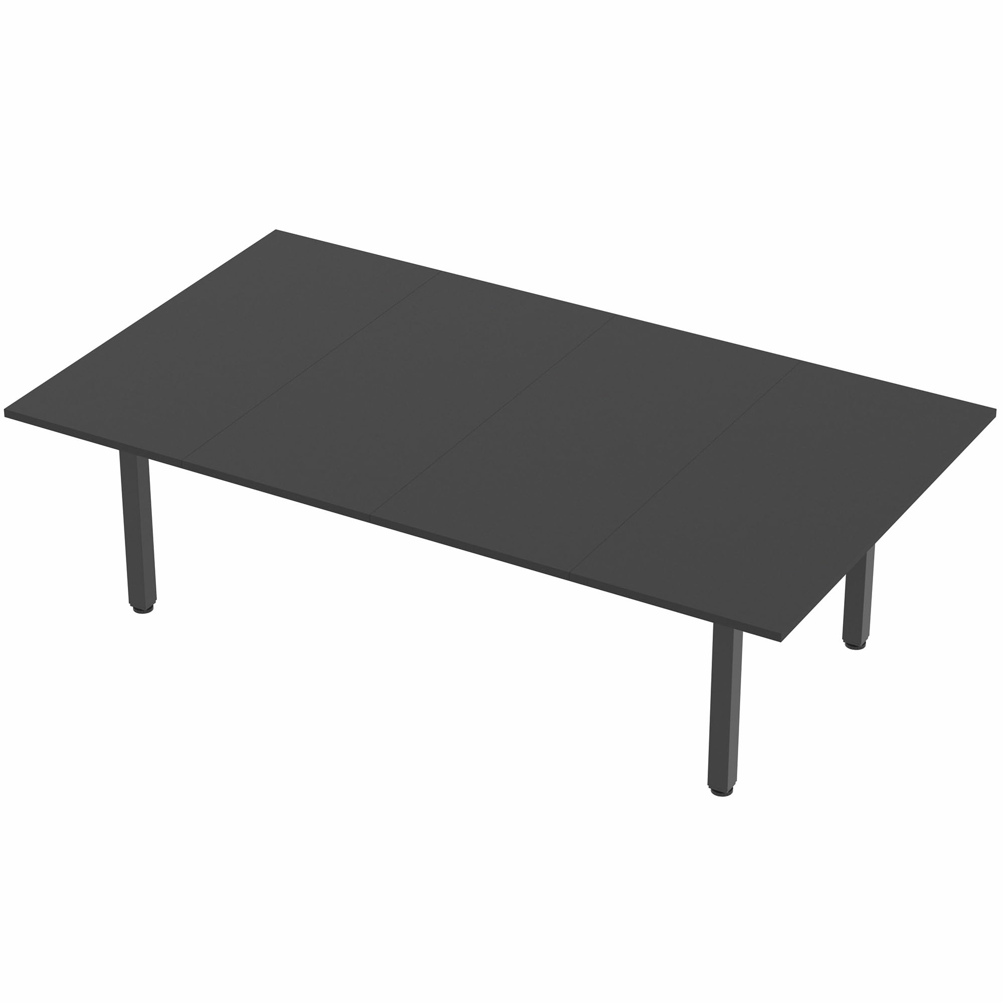 VIVO Electric Height Adjustable 95 x 55 inch Memory Stand Up Conference Table 4 Black Square Corner Tops — view 9