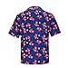 Mens Harold Short Sleeve Shirt Purple Crayons T-Shirt 3D Printed Button up Top Halloween Cosplay Party Costume (Small)