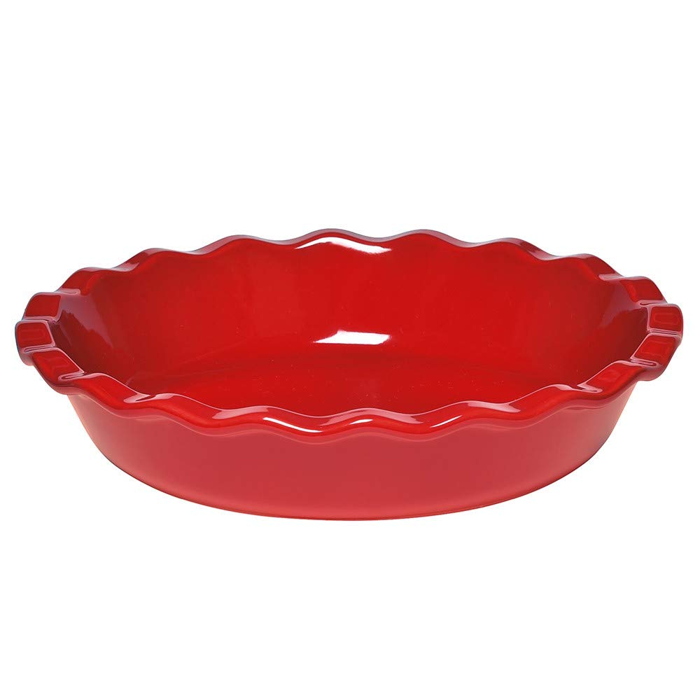 Emile Henry Ceramic Pie Dish, Burgundy