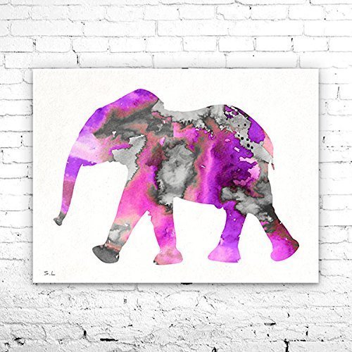 Elephant 3 Watercolor Print, Fine Art Print, Children's Wall, Art Home Decor, animal watercolor, watercolor painting, elephant watercolor