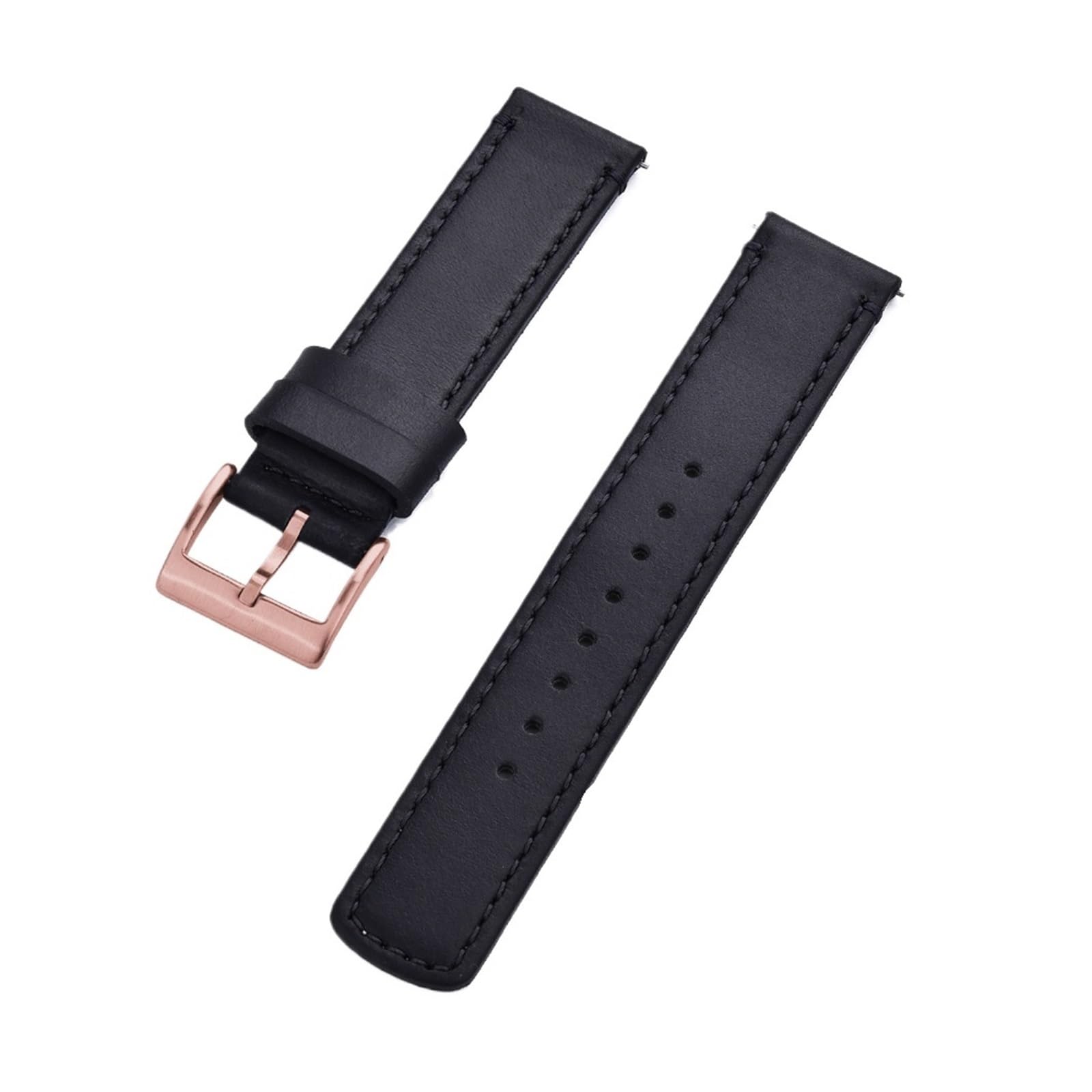 Cinturini, Cinturino for Orologio in Pelle con Cinturini for Orologi a sgancio(Black,22mm)