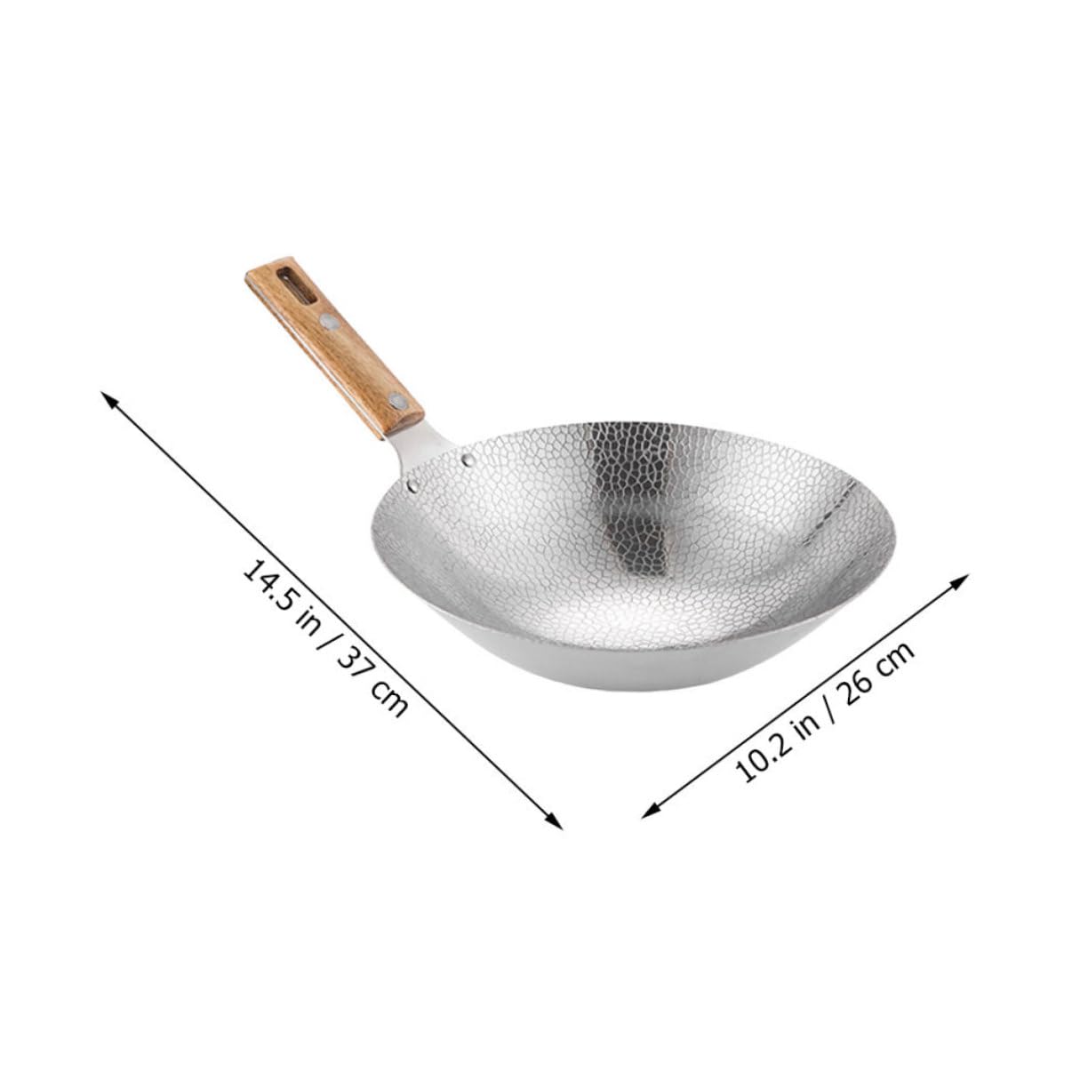 Ipetboom Edelstahl Wokpfanne Für Herd Und Zuhause Wok Mit Griffen Für Braten Dämpfen Und Kochen Leicht Zu Reinigen Und Vielseitig Einsetzbar
