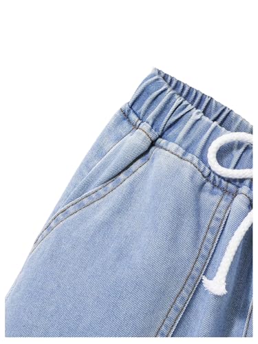 Verdusa Boy's Drawstring Waist Jeans Causal Denim Joggers with Pockets4