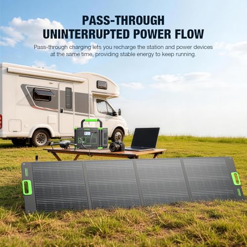 Image of Solar Generator 1000W Portable Power Station for Home Use | 120V Pure Sine Wave AC Outlets, 60W USB-C PD Fast Charging, 10 Ports for RV Trip,Camping,Home Emergency