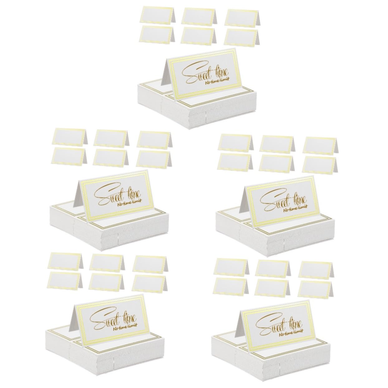 Housoutil 300 Teiliges Tischkarten Hochzeit mit Bronziertem Stabile Sitzplatzkarten für Bankette und Dinner Elegante Platzkarten aus Dickem Papier Beschreibbar und Freistehend für