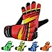 Warrior Gears Guanti da portiere per bambini, guanti da portiere per bambini, guanti da portiere per bambini, con doppia protezione per il polso, guanti da portiere per bambini, colore rosso, 7