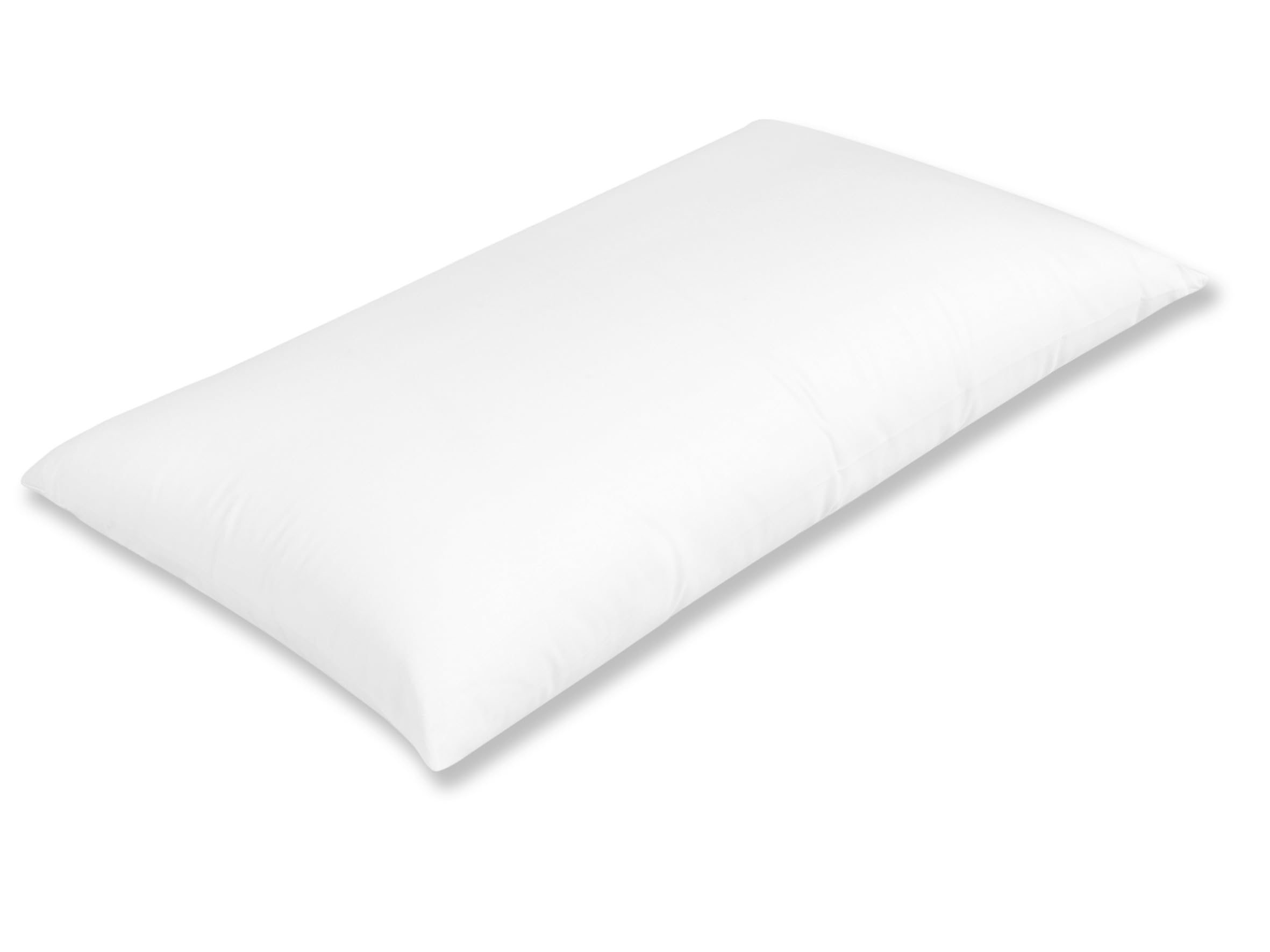 Moshy Almohada Infantil Peque, Altura Baja, Fibra Ergotex, Doble Funda 100% Algodón, Tacto Duvet, Muy Ligera (150 cm)