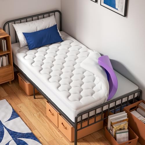 OhGeni Cooling 4 inch Dual Layer Twin XL Mattress Topper