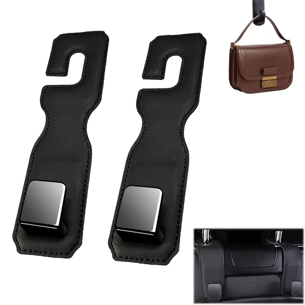 YUHENGCT 車 フック ヘッドレスト 車 収納 フック 車用シートフック ヘッドレストフック 隠せる式 金属製フック 前後適用 耐荷重強く カー用品 荷物かけ 便利グッズ 2個セット