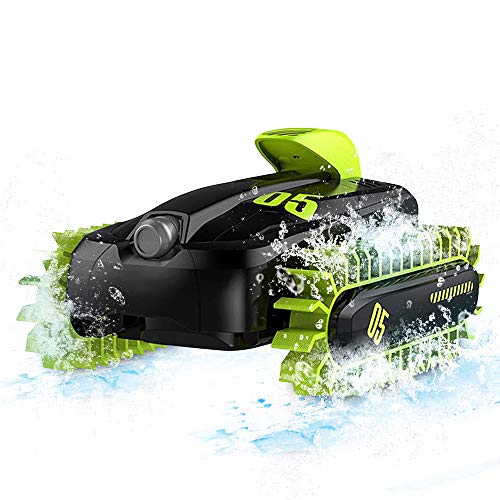 SGOTA RC Car 2.4 Ghz 4WD Stunt Car 6 Channels Amphibious Car 360° Rotation Vehicle Car Flips Land & Water(Green)