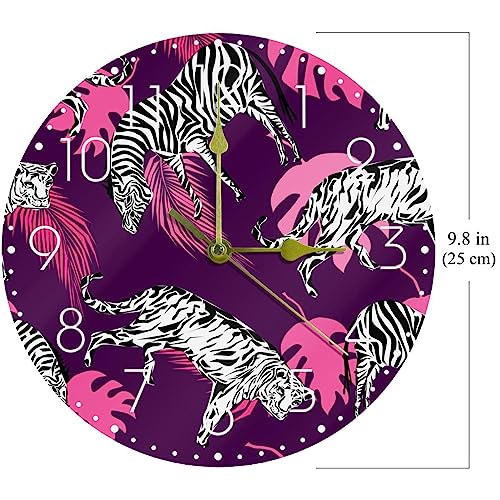 Horloge murale silencieuse zèbre : finis les bruits de montre - 7