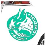 Kiwistar - Autocollant pour voiture - No Gods No Masters - Neon Matt - Autocollant pour voiture, vélo, camion, mobylette