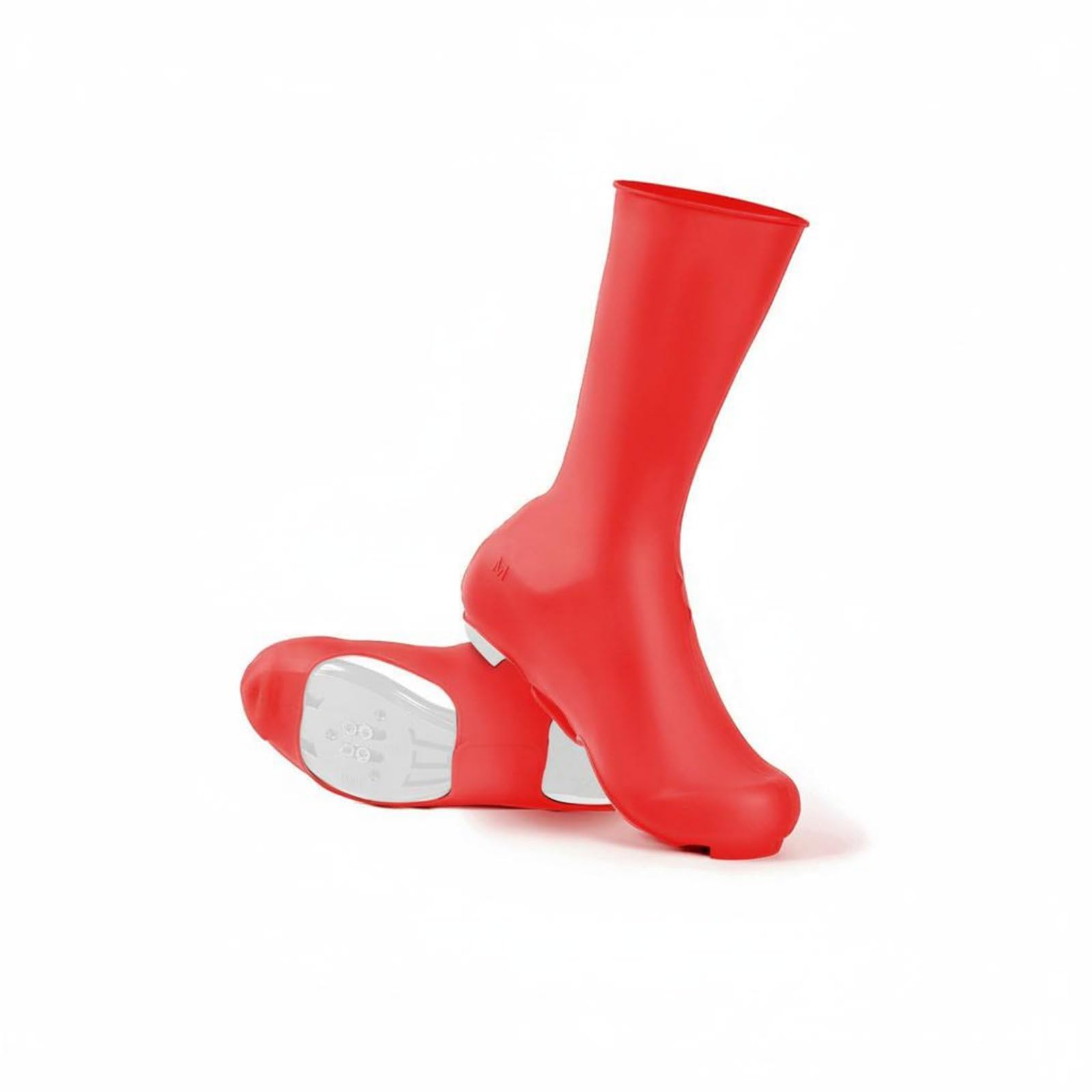 Windproof Cycling Shoe Cover Anti-Slip Sole Bike Shoe Cover Thermal Silicone Overshoe Waterproof for Cyclists, Cold Weather, Rainy Days, Red, M-image-11