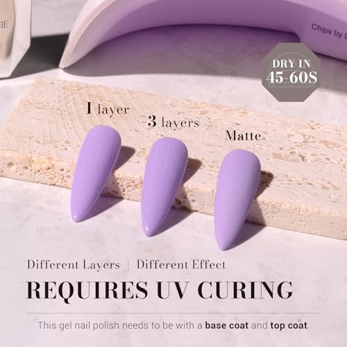 Image of MelodySusie 15ML Lavender Purple Gel Nail Polish,Nails Soak Off UV LED Light Purple Gel Polish Gift for Women Nail Art Manicure Salon DIY Nail Design Decoration at Home-449-A2703
