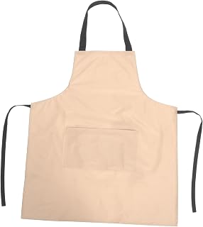 HIAKDOFT Delantal impermeable bolsillos delantal de servidores hombre servicio atender Blanco delantales adultos para mujeres delantal para lavar utensilios de polivinilo rosa