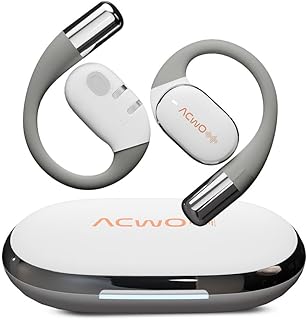 ACwO Dwots Sense OWS Wireless Over Ear Earphones|Situational Awareness|15Mm Titanium Drivers|65 Hours Playback|BT V5.4|Secure Fit|4 Mics with ENC|40Ms Low Latency|Equaliser Modes (Silver White)