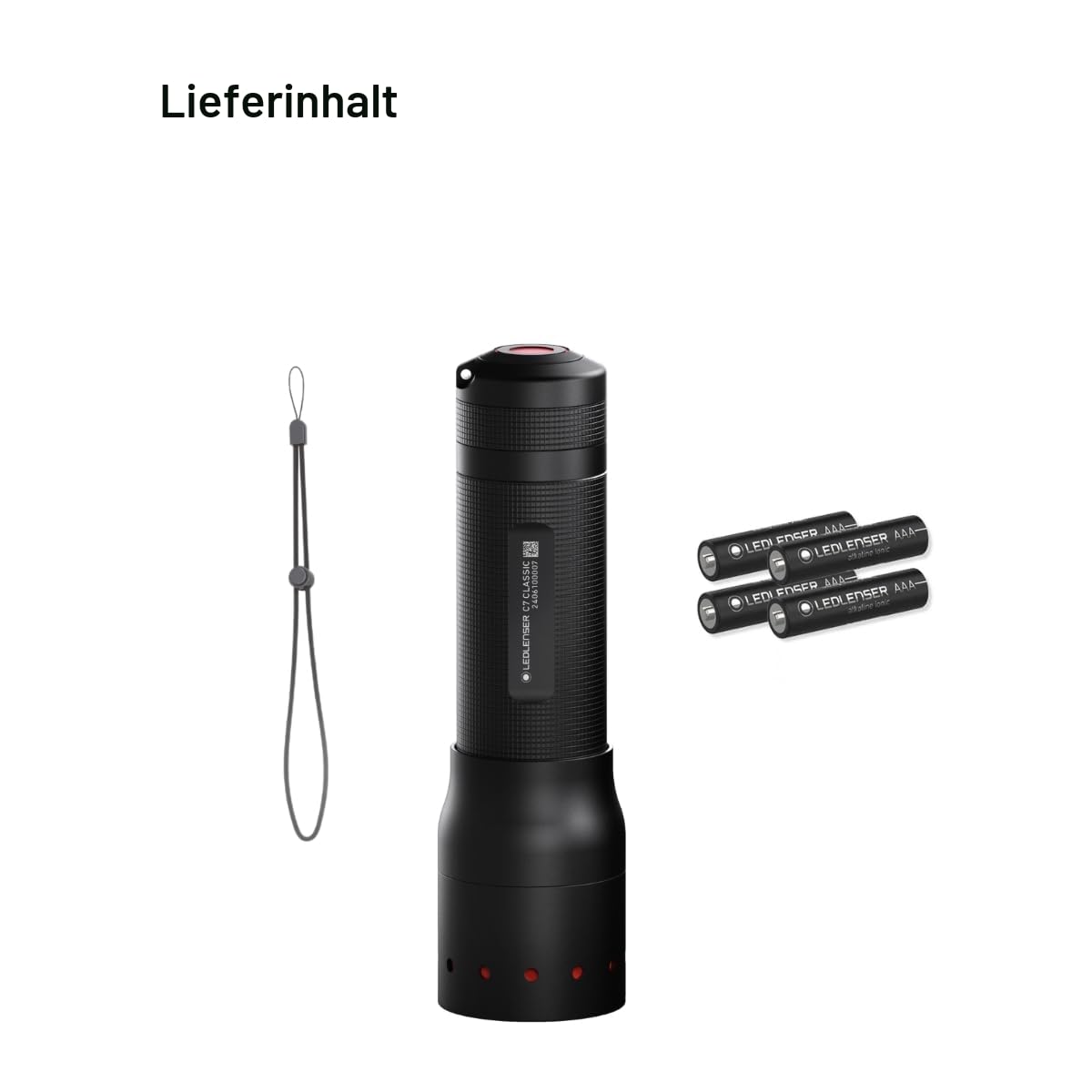 Ledlenser C7 Classic LED Taschenlampe | 450 Lumen helle Taschenlampe | 300m Leuchtweite | einstellbarer Fokus | IP54 | lange Batterielebensdauer | Taschenlampe Camping, Outdoor