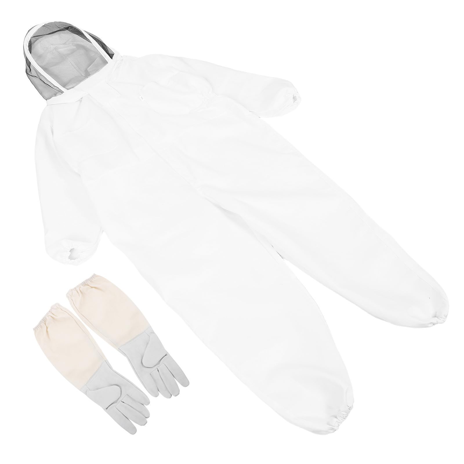 Healifty Atmungsaktiver Imkeranzug mit Handschuhen für Erwachsene Vollständiger Bienenschutz aus Polyester für Professionelle Imkerei im Frühling Sommer und Herbst