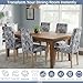 Lalluxy Stretchy Parson Chair Slipcovers for Dining Room Chair seat Covers Chair Protectors for Party Pet Protection Universal Fit Soft Polyester (Set of 4, Leaves Grey)