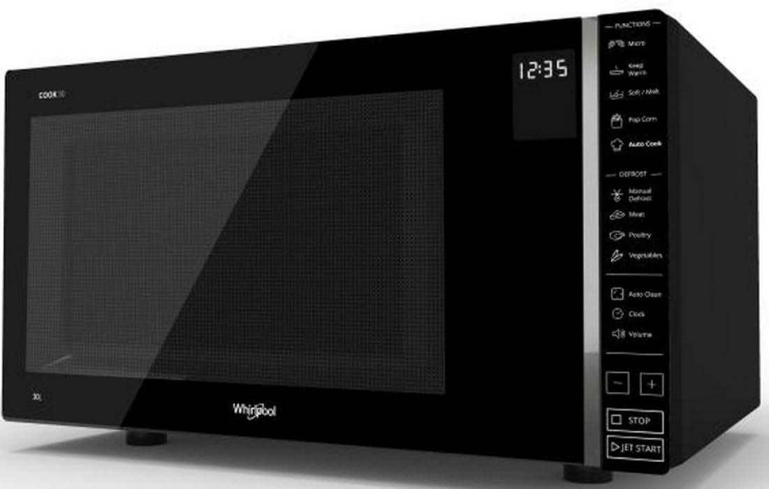 Whirlpool MWP 301 B Comptoir - Micro-ondes (Comptoir, Micro-ondes uniquement, 30 L, 900 W, Tactil, Noir)