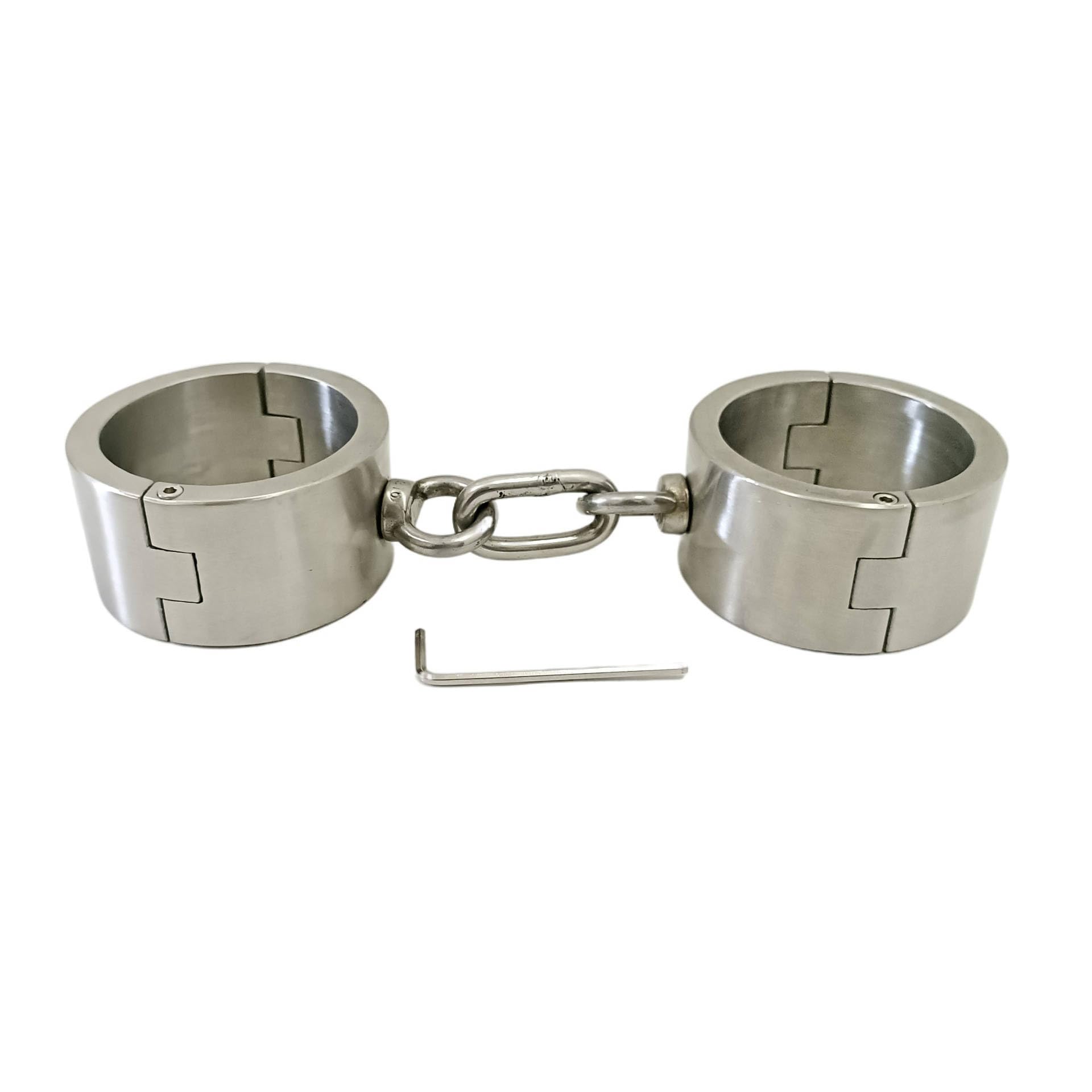 Stahlfesseln Metall Handschellen BDSM Handmanschette abschließbar