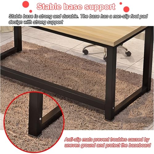Bureau rectangulaire 140 x 70 cm noyer pour ordinateur