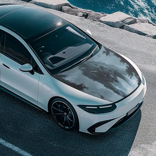 Image of Wolf Car Hood Cover All Weather Protection Automotive Exterior Accessories Universal Fit Hood Covers for Cars, Trucks, SUV, or Van Full Coverage with Elastic Band