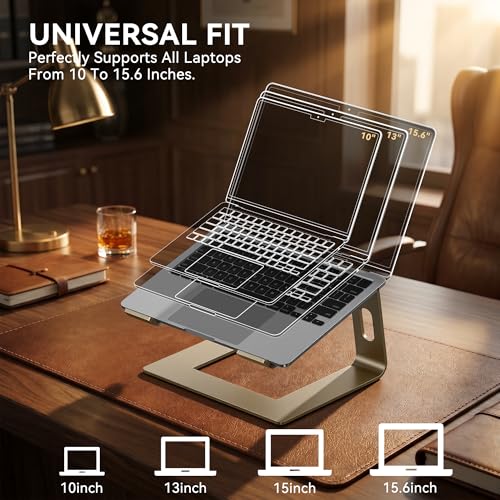 SOUNDANCE Aluminum Laptop Stand – Fixed 6-Inch Riser for Eye-Level Posture — view 5