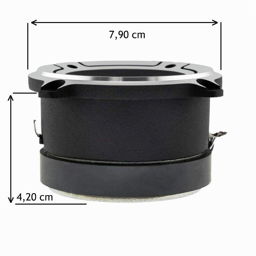 2 DS18 PRO-TW120 Super tweeters Aluminio Gris 120 vatios rms y 240 vatios máx de 7,90 cm de diámetro impedancia 4 ohmios sensibilidad 103 db, por par + 2 capacitores y 3 Stickers Gratis