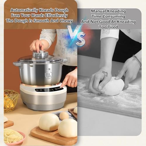 Teigmixer aus Edelstahl mit Fermentationsfunktion, ideal für professionelles Backen und hausgemachte Teigzubereitung