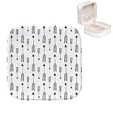 Petites boîtes à bijoux en cuir synthétique avec motif flèche sans couture, fond