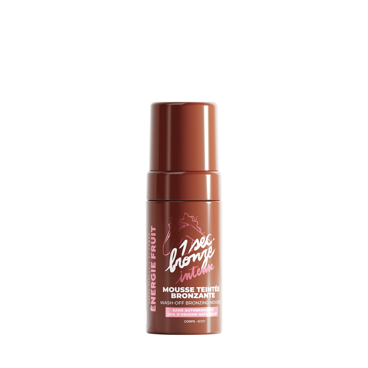 ENERGIE FRUIT - Mousse Teintée Bronzante Corps - Teint Hâlé Uniforme Immédiat, Effet Bronzage Soleil - 98% Naturel, Sans Autobronzant DHA - Séchage Rapide, Sans Transfert - Tous Types de Peaux - 100ml