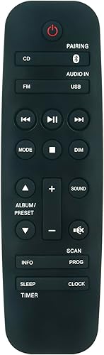 Control remoto compatible con Philips BTM2310 BTB2462 BTB2470 Sistema estéreo para el hogar con reproductor de CD MP3 USB