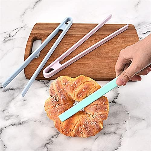 Bag Clips 1 Pcs Cooking Silicone Kitchen Tongs Food BBQ Tongs Salad Bacon Steak Bread Tongs Clip Tools Bakeware Baking & Pastry Tools Clamp (Color : Blue) (Red)