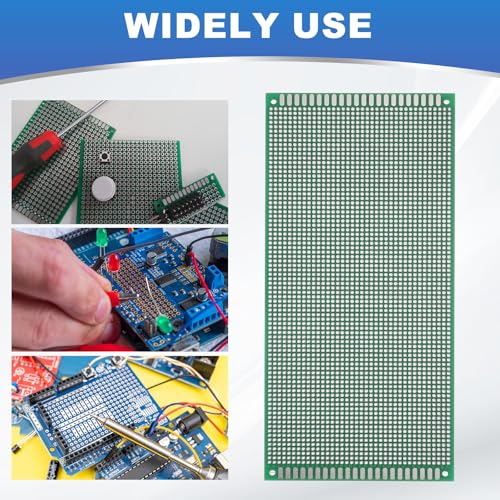 Plaque d'expérimentation double face MECCANIXITY circuit imprimé étamé vert pour soudure stable - 7
