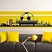 Grandora Wandtattoo Skyline Dortmund I schwarz (BxH) 165 x 47 cm I Wohnzimmer Schlafzimmer Stadt Fußball Fan Verein Aufkleber Wandaufkleber Wandsticker W890
