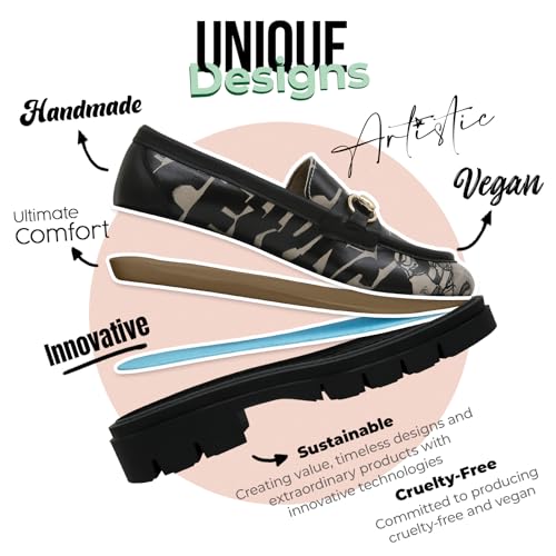 Image of DOGO Penny Loafers for Women - Handmade and Vegan Leather Platform Loafers for Women