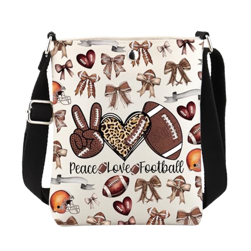 FUSTMW Football Crossbody Bag Gifts for Football Fans Players Football Sling Bag Football Lover Gifts Football Merchandise