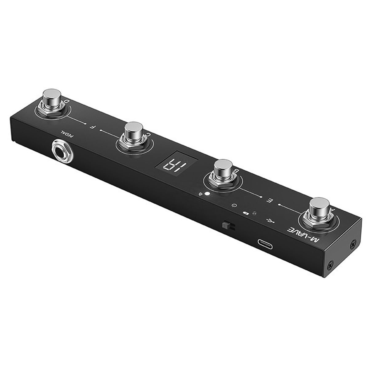Contrôleur MIDI sans Fil BT Chocolate M-VAVE Pédale de Commande Portable Rechargeable à 4 Boutons avec contrôle par Application pour Musiciens et DJ