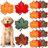 Civaner 24 Pcs Fall Stuffed Toys for Dogs Maple Leaves Squeaky Dog Toys Autumn Plush Pet Supply for Small Medium Large Pets Fall Autumn Thanksgiving Party Decoration