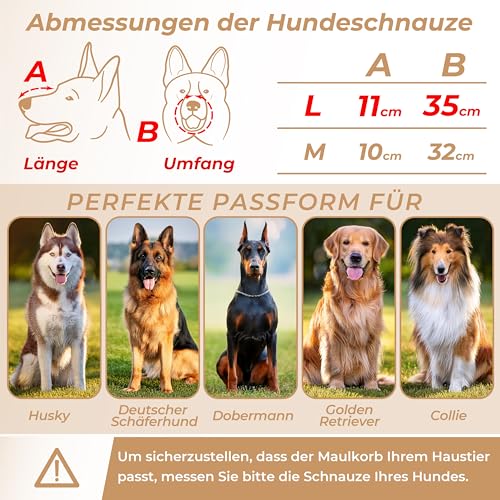 CleverTail Maulkorb für Deutschen Schäferhund – Metall-Maulkorb für große Hunde – Stabiler Drahtkäfig-Mundschutz für mittelgroße Hunde wie Husky und Labrador