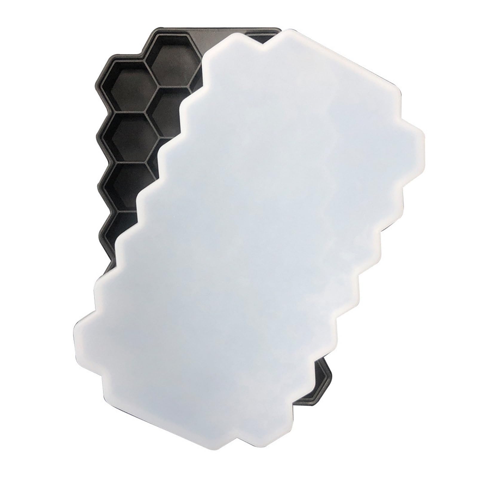 Vassoio per cubetti di Ghiaccio Vassoio a Nido d'Ape Riutilizzabile Stampo in Silicone Fabbricatore di Ghiaccio con Coperchio Rimovibile per Un Facile Rilascio (Color : with cover-06)