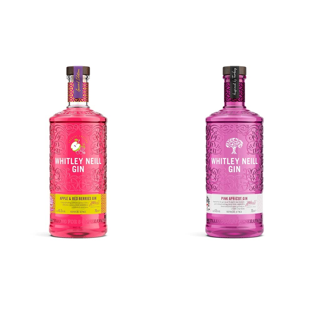 Whitley NeillApple & Red Berries Gin 70cl & Pink Apricot Gin 70cl