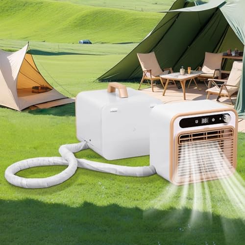 Rafraichisseur D'air Silencieux Climatiseur Split Mobile Avec Poignée Et Tuyau Minuterie 12H...