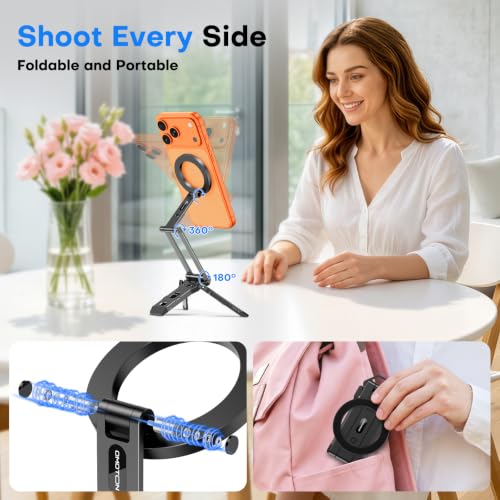 OMOTON TP06-E [3-Adjust] Sturdy Compact Magnetic Phone Tripod for iPhone 18 - image 7
