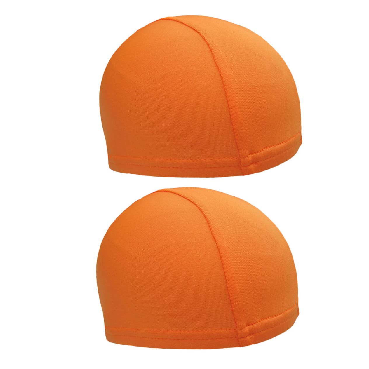 BCOATH 2PCS Quick Dry Helmet Liner Caps for Cycling and Running Breathable Stretchy UV Protection Wind Resistant Outdoor Sports Hat Orange