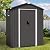 Shintenchi 5x3 FT Outdoor Storage Shed with Window, Lockable Outdoor Waterproof Tool Storage Sheds, Weather Resistant Tool Storage House Shed for Garden, Backyard, Patio Utility Tool Storage,Dark Gray