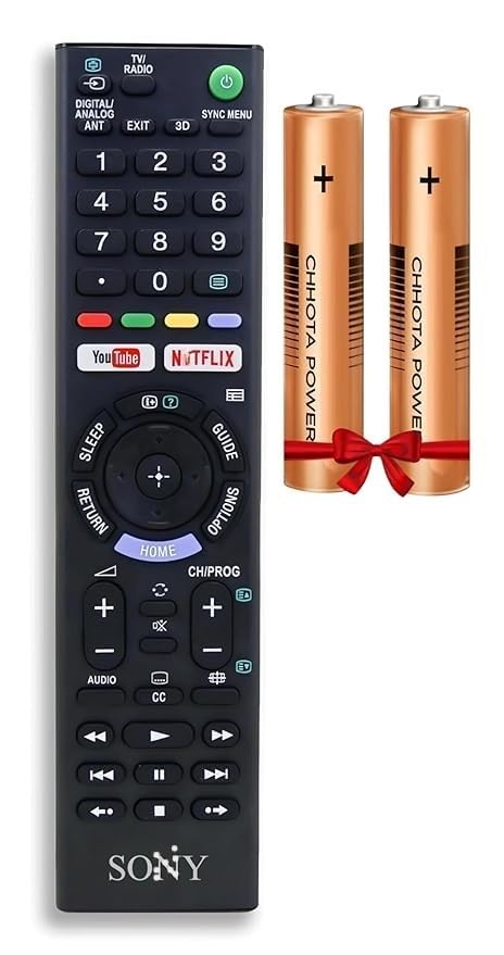 Remote for Sony LED Smart TV with 2 AAA Batteries | YouTube and Netflix Hotkeys | Original Replacement for Sony Bravia LCD LED OLED QLED 4K Ultra HD Smart Android tv Remote Control (SYNV) Remote for Sony LED Smart TV with 2 AAA Batteries | YouTube and Netflix Hotkeys | Original Replacement for Sony Bravia LCD LED OLED QLED 4K Ultra HD Smart Android tv Remote Control (SYNV)