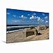 Produktbild Premium Textil-Leinwand 120 x 80 cm Quer-Format Deutsche Bunker am Strand in Kryle | Wandbild, HD-Bild auf Keilrahmen, Fertigbild auf hochwertigem Vlies, Leinwanddruck von Beate Bussenius